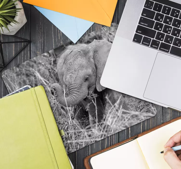 Fekete-fehér elefánt eredeti egérpad - TenStickers