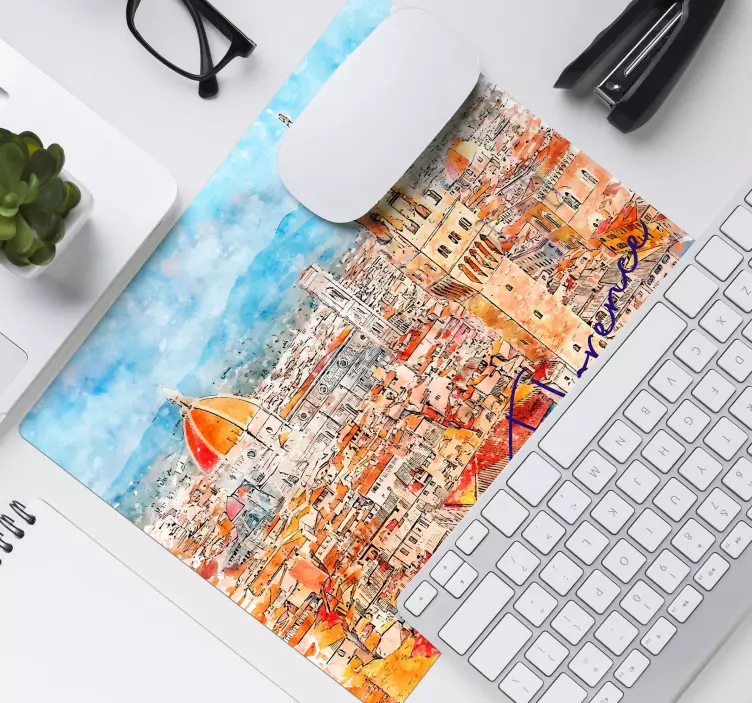 Firenze városkép kilátás mouse pad - TenStickers