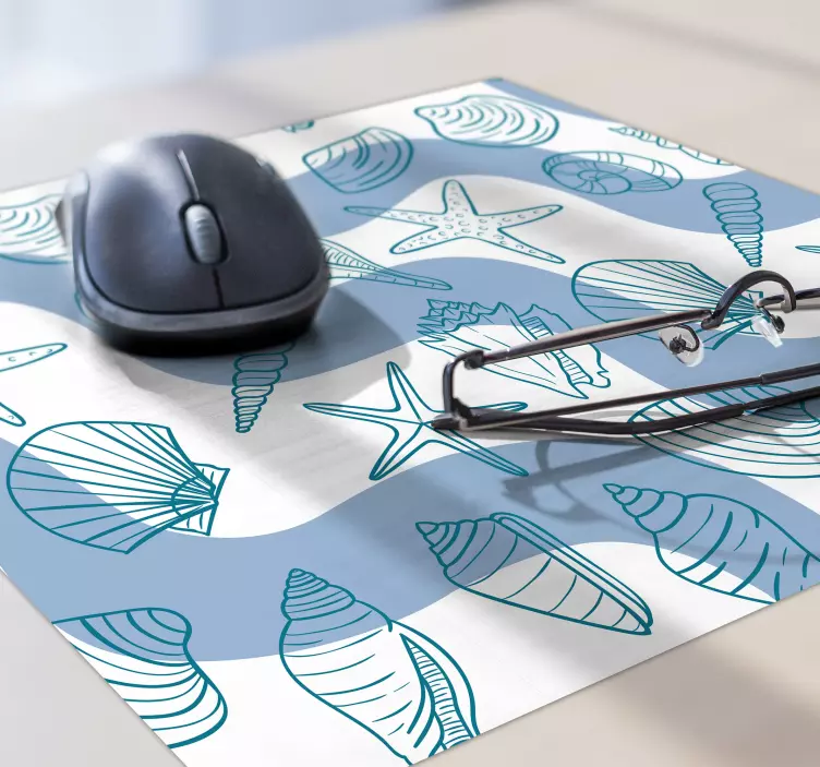 Tengeri kagylók minták kagyló egérpad - TenStickers