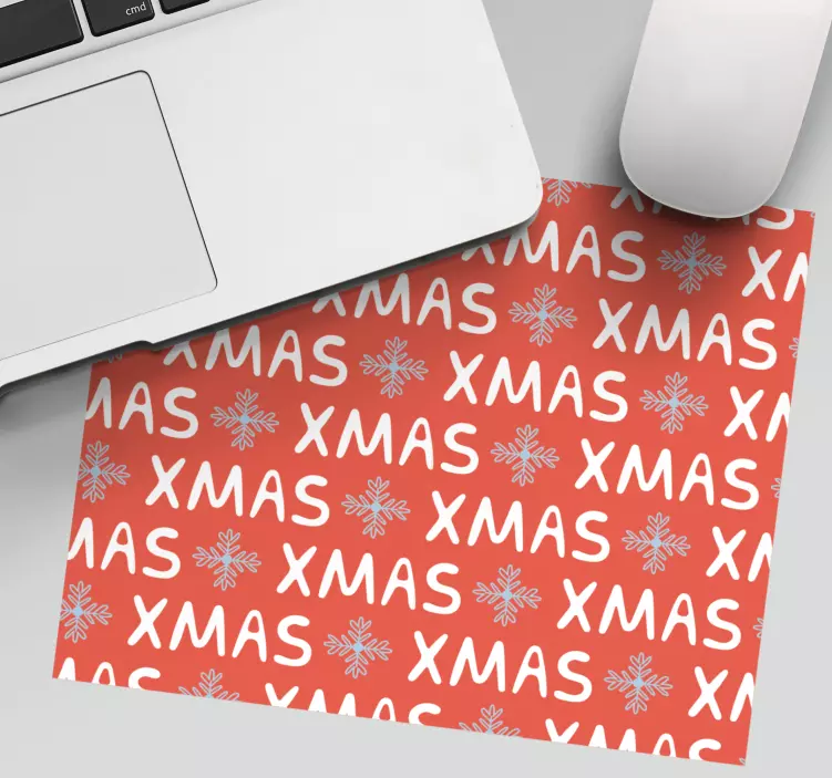 Karácsonyi piros minta karácsonyi egérpad - TenStickers