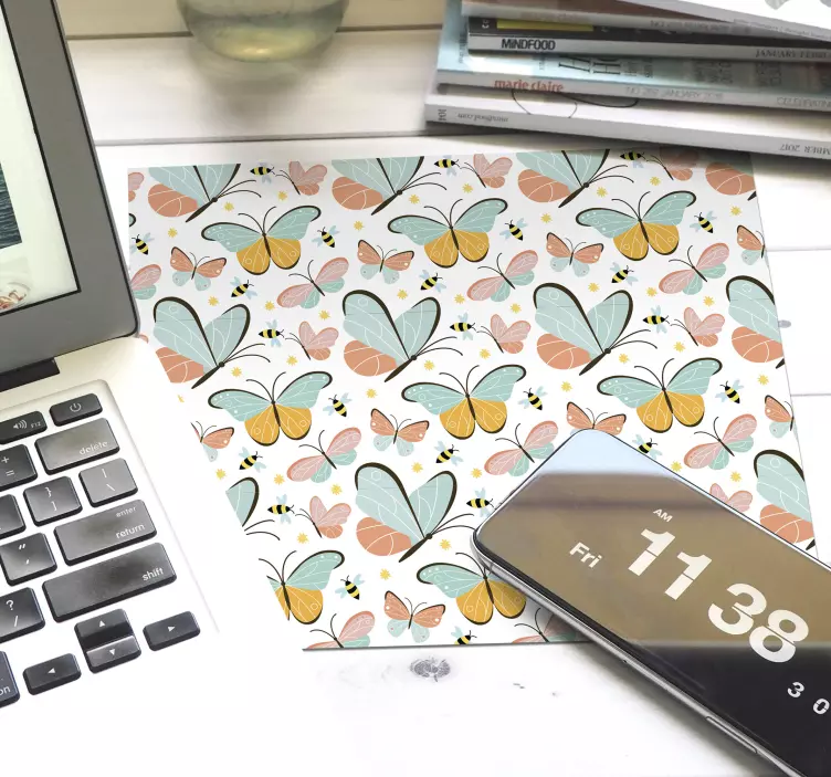 Pillangók és méhek pillangó egérpad - TenStickers