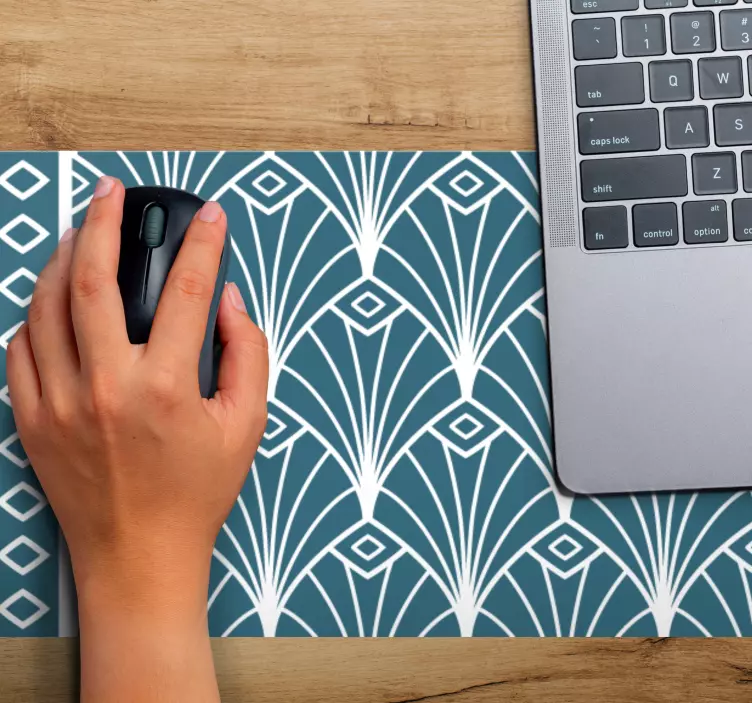 Kék-fehér art deco eredeti egérpad - TenStickers