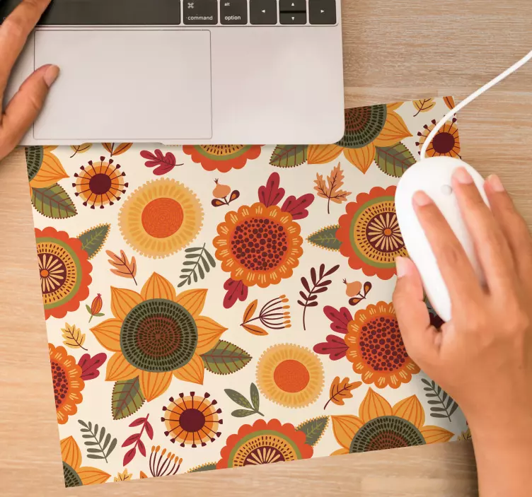 őszi színek virágos egérpad - TenStickers
