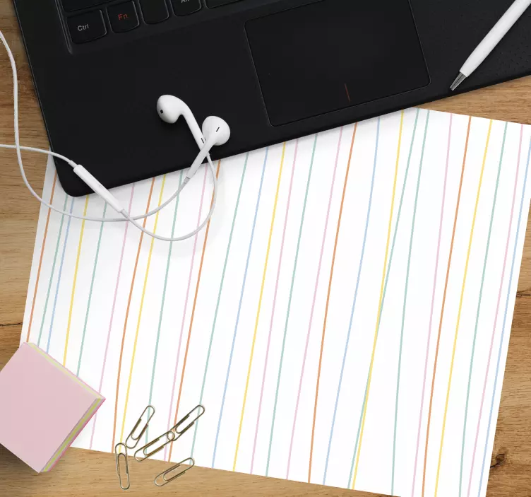 Pasztell színű csíkos egérpad minták - TenStickers