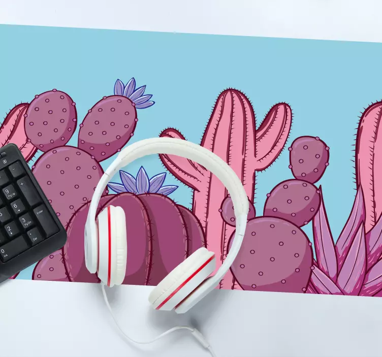 Színes kaktusz gyűjtemény mouse pad eredeti - TenStickers