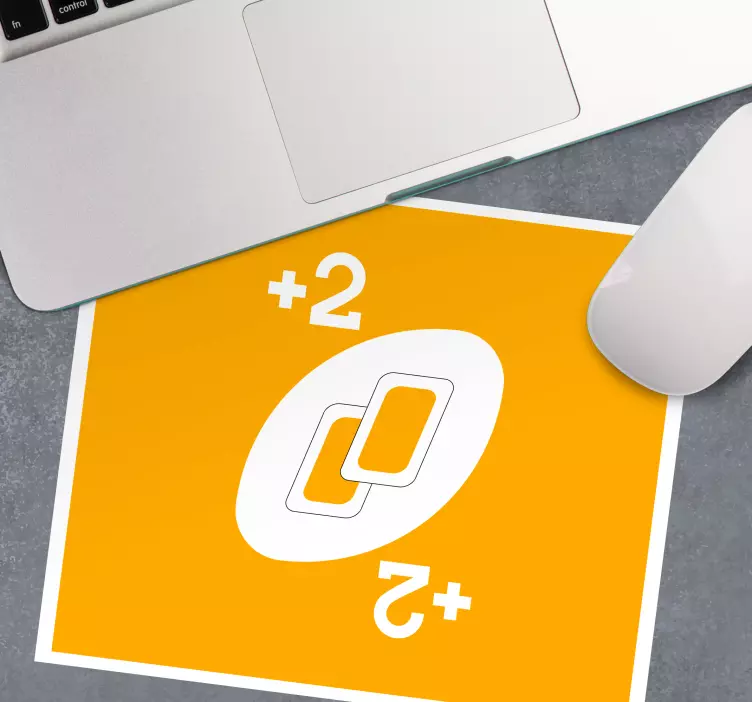 Uno kártyák plusz kettő sárga eredeti egérpadban - TenStickers