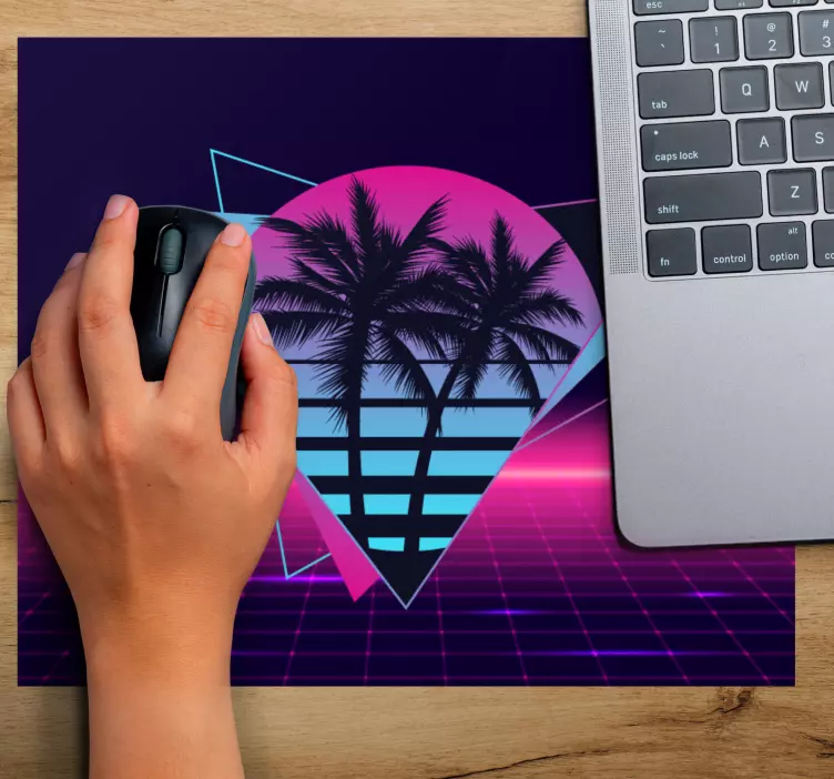 Vaporwave stílusú pálmafa eredeti egérpad - TenStickers