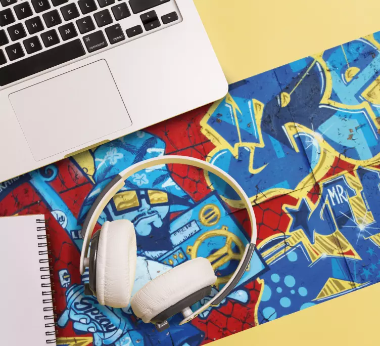 Vibráló városi graffiti mouse pad szerencsejáték - TenStickers