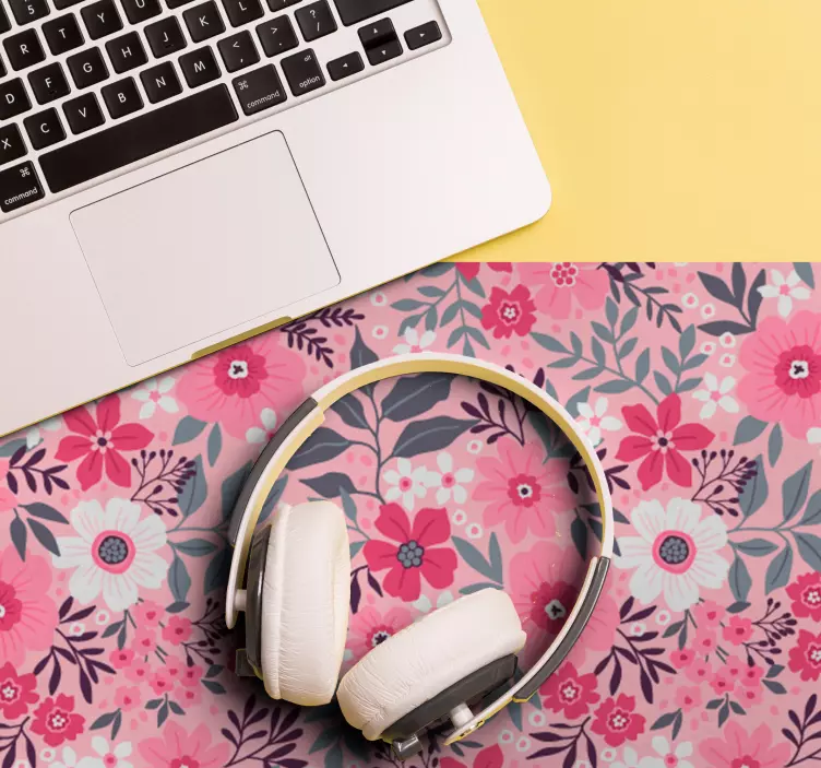 Virágos rózsaszín motívum mouse pad minták - TenStickers