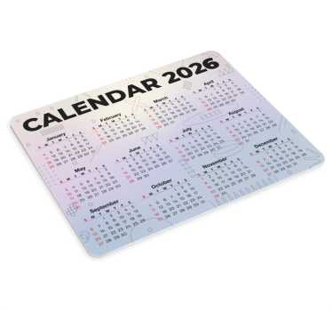 Naptár 2026 egérpad - TenStickers