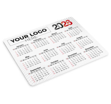 Naptár 2026 logóval - egérpad névvel - TenStickers