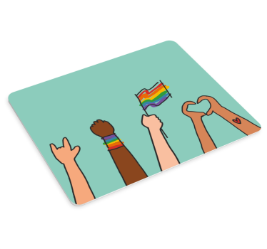 Színes egység kezek mouse pad eredeti - TenStickers