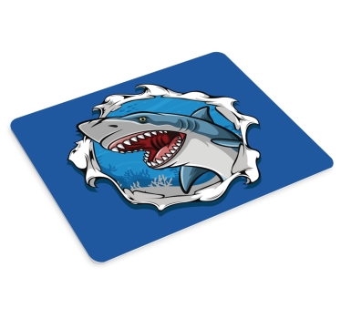 Nagy cápa 3d hal egér szőnyeg - TenStickers