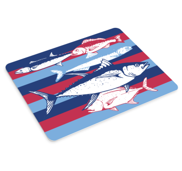 Horgászat témájú állatok mouse pad eredeti - TenStickers