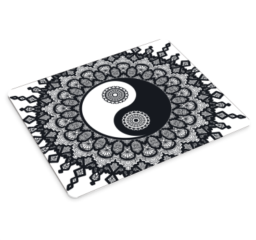 Yin-yang mandala grafika mouse pad minták - TenStickers