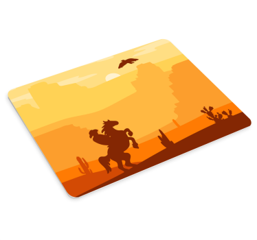 Cowboy siluett - mouse pad szerencsejáték - TenStickers