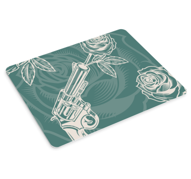 Revolver rózsa kompozíció mouse pad eredeti - TenStickers