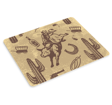 Bika egér szőnyegen lovagló cowboy - TenStickers