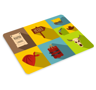 Cowboyos ikonok - mouse pad eredeti - TenStickers
