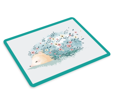 Virágos süni művészet - mouse pad eredeti - TenStickers