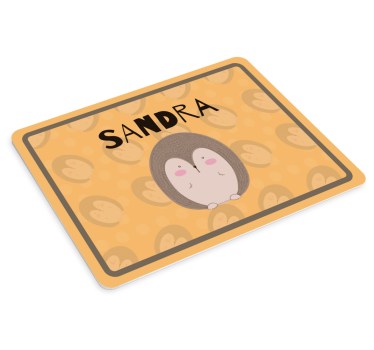 Sertésmintás név sündisznó egér szőnyeg - TenStickers