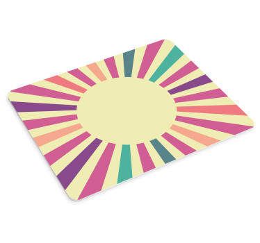 Színes sugárzó csíkok egérpad minták - TenStickers