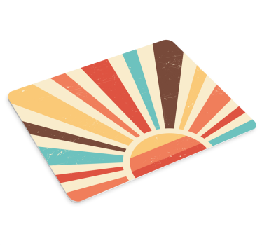 Absztrakt vintage naplemente 70-es nap egér szőnyeg - TenStickers