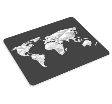 Polygonális világtérkép egérpad - TenStickers