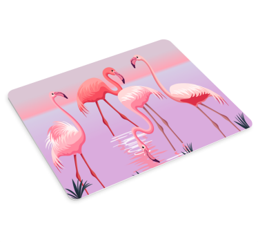 Flamingó és rózsaszín ég eredeti egérpad - TenStickers