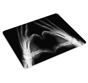 Szív alakú koponya kezek - mouse pad szerencsejáték - TenStickers