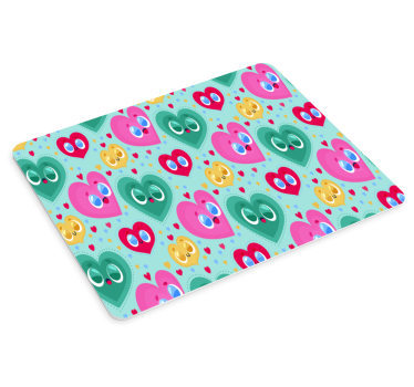 Színes szív motívum mouse pad minták - TenStickers