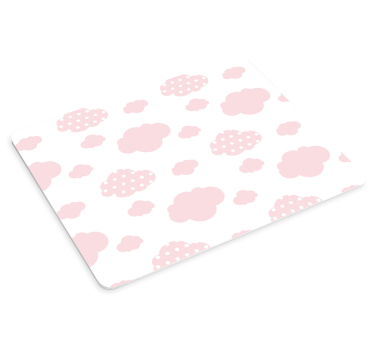 Puha rózsaszín felhő minta egérpad minták - TenStickers