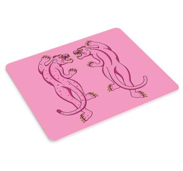 Rózsaszín párducokkal szemben mouse pad eredeti - TenStickers