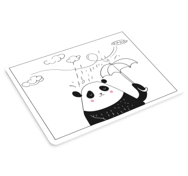 Panda az esőben eredeti egérpad - TenStickers