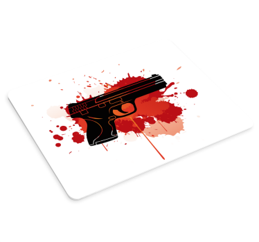 Fegyver vérfoltos eredeti egérpadon - TenStickers