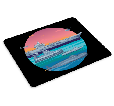 Haditengerészeti flotta jelenet - mouse pad szerencsejáték - TenStickers