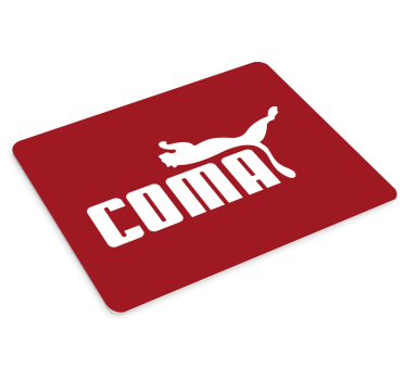 Merész piros betűk - eredeti egérpad - TenStickers