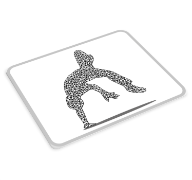 Fekete geometrikus mintás eredeti egérpad - TenStickers