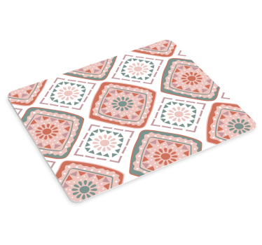 Kékeszöld boho cserép egérpárna minták - TenStickers