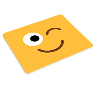 Vidám sárga kifejezés mouse pad eredeti - TenStickers