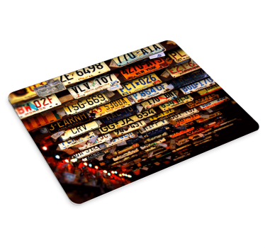 Színes rendszámtáblák mouse pad eredeti - TenStickers