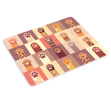 Színes mancsnyomok mouse pad minták - TenStickers
