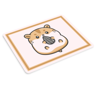 Aranyos hörcsög magot tart - mouse pad eredeti - TenStickers