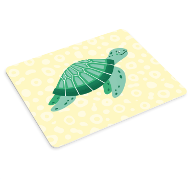 Cuki teknős illusztráció - mouse pad eredeti - TenStickers