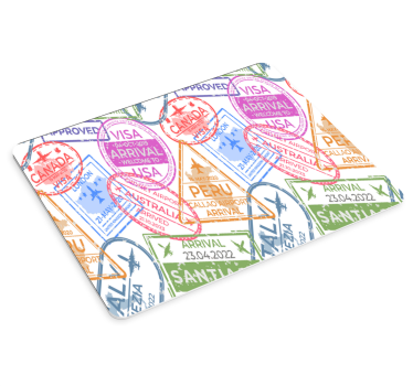 Utazási bélyegek egérpárna minták - TenStickers