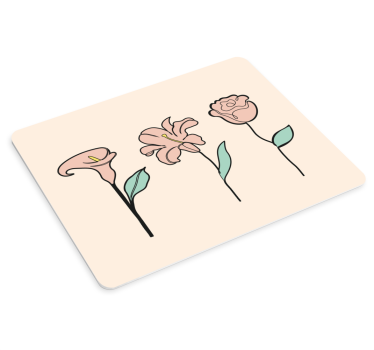 Virágos elegancia háromos mouse pad eredeti - TenStickers