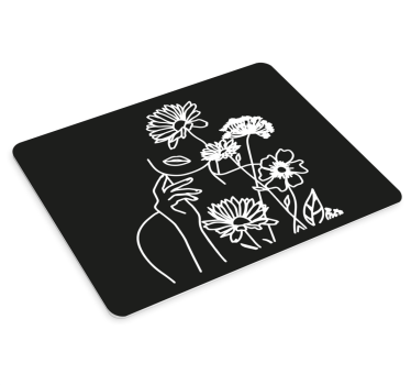 Virágos sziluett művészet mouse pad eredeti - TenStickers