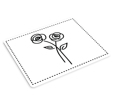 Két virágzöld eredeti egérpad - TenStickers
