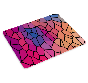 élénk színű geometriai festés eredeti egérpad - TenStickers