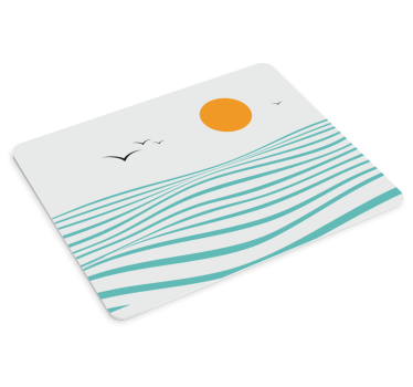 Napfényes tengerparti hullámok egérpad minták - TenStickers